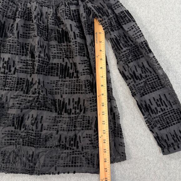 Bailey 44 Velvet Burnout Off Shoulder Blouse Women's Small Black Geometric - Picture 3 of 7